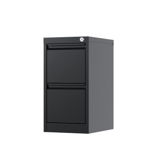 Supper Metal Vertical File Cabinet with 2 Drawer,File Storage Cabinet with Lock,Office Home Steel Vertical File Cabinet for Letter/Legal/F4/A4,W14.96”x D19.68”x H28.7”, Assembly Required (Black)