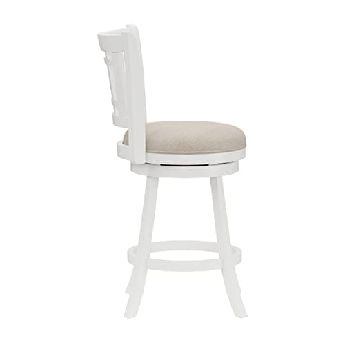 Hillsdale Fairfox 24.5" Wood Swivel Counter Height Stool, White 11
