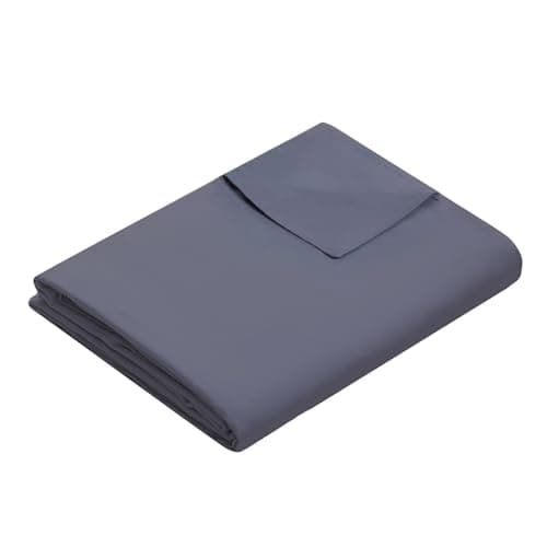 Weighted Idea Soft Removable Duvet Cover for Weighted Blanket 80''x87'' for Weighted Blanket (Dark Grey)