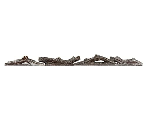 R.W.FLAME 4 Pieces Log for 42 inch Recessed and Wall Mounted Electric Fireplace, Synthetic Resin Log Decoration for Indoor Electric Fireplaces