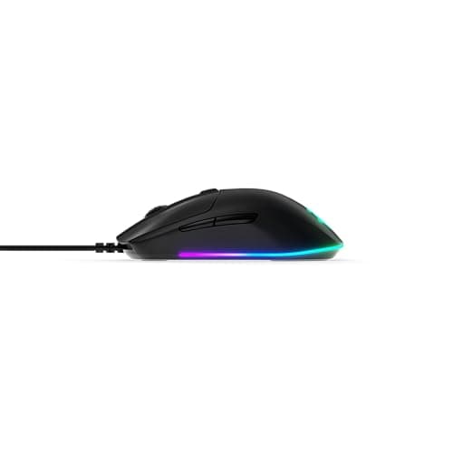 SteelSeries Rival 3 Gaming Mouse - 8,500 CPI TrueMove Core Optical Sensor - 6 Programmable Buttons - Split Trigger Buttons - Brilliant Prism RGB Lighting, Ergonomic, Black