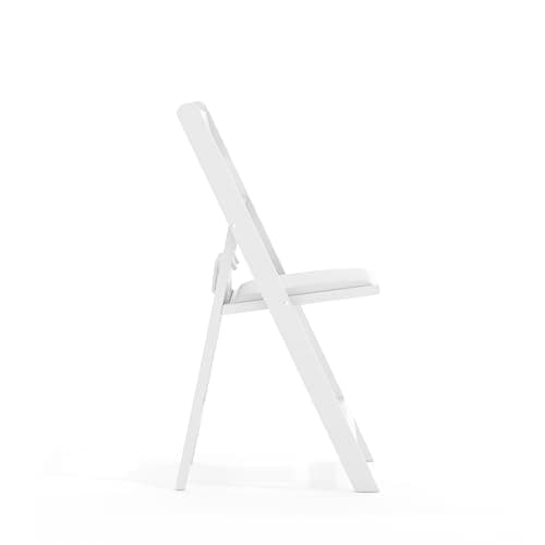Flash Furniture HERCULES Kids White Resin Folding Chair with White Vinyl Padded Seat 12
