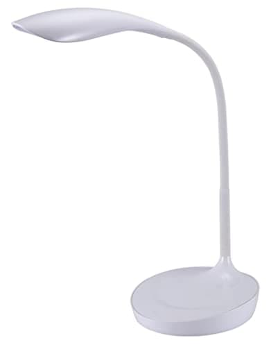 Bostitch Office LED Gooseneck Desk Lamp with USB Charging Port, 3 Dimming Levels, Touch Control, White (VLED1502-WHITE)