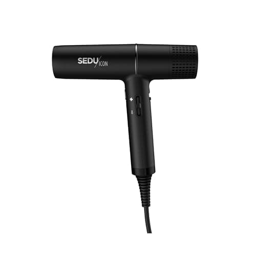 Sedu Icon Hair Dryer | Professional Ionic Technology | Ultra-Lightweight & Powerful 1875W | Reduces Frizz, Enhances Shine | Includes 2 Concentrator Nozzles & Diffuser 6