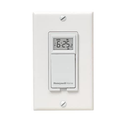 Honeywell Home RPLS530A 7 Day Programmable Light Switch, White (Requires 40 W Minimum) , 1 Pack