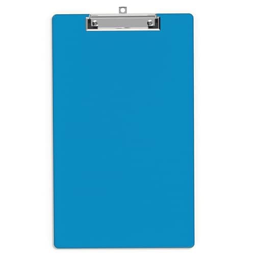 Juvealoe Legal Size Clipboard, 8.5 x 14 Blue Plastic Long Clip Board with Low Profile Clip, 9 x 15 in, Suitable for Legal Lawers and Business, Office Supply