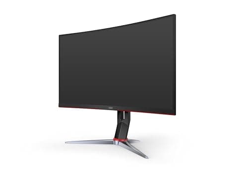 AOC CQ27G2 27" Super Curved Frameless Gaming Monitor QHD 2K, 1500R VA, 1ms, 144Hz, FreeSync, Height adjustable, 3-Yr Zero Dead Pixel, Black/Silver 7