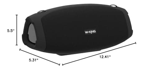 W-KING Bluetooth Speaker, 120W Max Loud Portable Speakers Bluetooth Wireless Boombox, IPX6 Waterproof Party Large Outdoor Speaker, 70W Triple Passive Radiators- Deep Bass/Subwoofer*2, 42H, TF, AUX, EQ 10