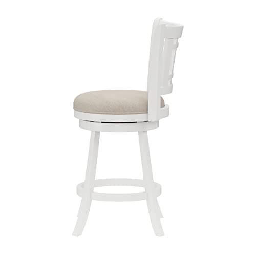 Hillsdale Fairfox 24.5" Wood Swivel Counter Height Stool, White 13