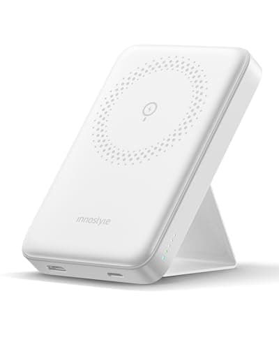 Innostyle 10000mAh Magnetic Battery, Foldable Magnetic Wireless Portable Charger with Stand and USB-C Port, for iPhone 16/15/14/13 Series