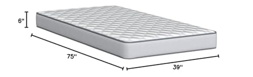 Linenspa 6 Inch Mattress - Firm Feel - Bonnell Spring with Foam Layer - Mattress in a Box - Youth or Kids Bed - Guest Bedroom - Durable and Breathable Support - Affordable - Twin Size 2