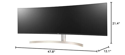 LG 49WL95C-WY 32:9 UltraWide Monitor 49" Dual DQHD (5120 x 1440) Curved IPS Display, HDR10, USB Type-C with 85W PD, sRGB 99% Color Gamut, Height/Swivel/Tilt Adjustable Stand - Silver 11