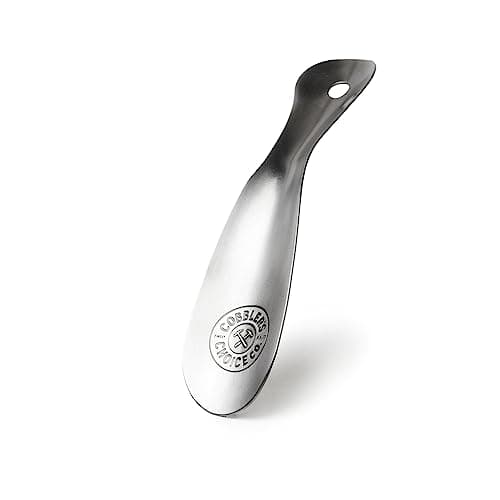 Cobbler's Choice Metal Shoe Horn - Premium Quality - Designed for Comfort & Built for Durability! (8", Pewter)