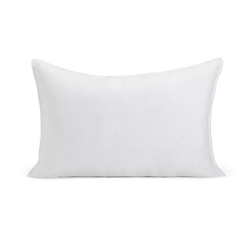 Amazon Basics Down Alternative Bed Pillow, Medium Density for Back and Side Sleepers, Queen - Pack of 2, White, 30 in L x 20 in W