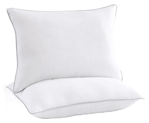 Casa Platino Bed Pillows Queen Size Set of 2 - Firm, Cozy & Soft Pillows for Adults- Pack of 2 – Luxury Queen Size Bed Pillow for Side, Back & Stomach Sleepers - White 8