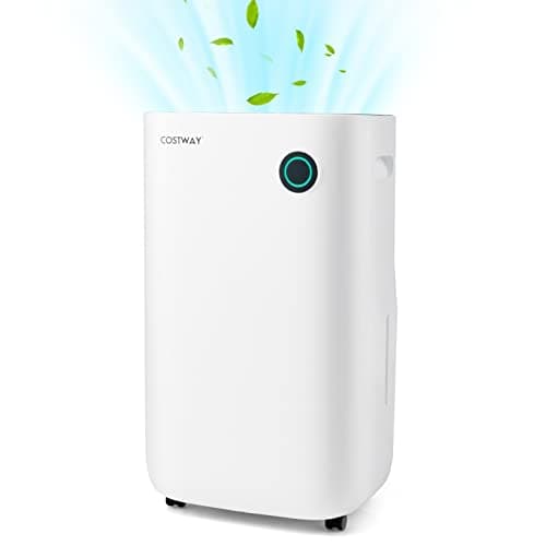 COSTWAY 73 Pint Dehumidifier for Basement, 4500 Sq. Ft Home Dehumidifier with 5 Modes, 3-Color Indicator Light, 1.7 Gallon Water Tank