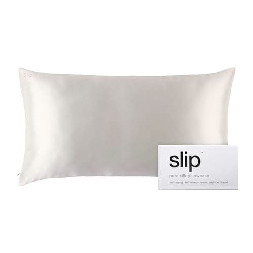 slip King Pure Silk Pillow Case - 100% Pure 22 Momme Mulberry Silk - King Size Standard Pillow Case -Anti-BedHead, Anti-Sleep Crease, White (20" x 36") 9