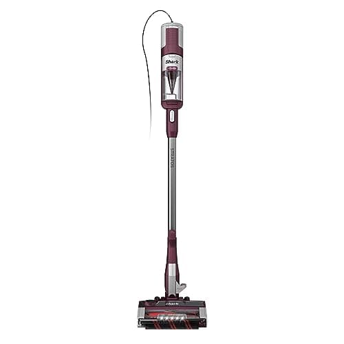 Shark HZ3000 Stratos Ultralight Corded Stick Vacuum with DuoClean PowerFins HairPro, Self-Cleaning Brushroll, & Odor Neutralizer Technology, Red Plum (Renewed)