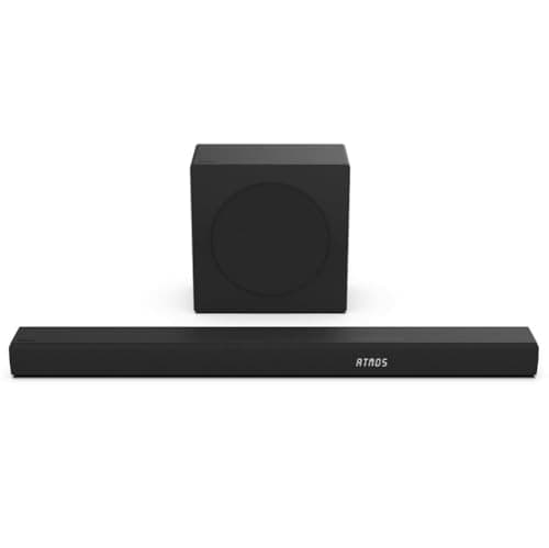 Hisense 3.1 Ch 380W Soundbar with Wireless Subwoofer, Dolby Atmos & DTS:X , 5-speaker array, HDMI eARC port, Bluetooth, Surround Sound - R632 (Renewed)