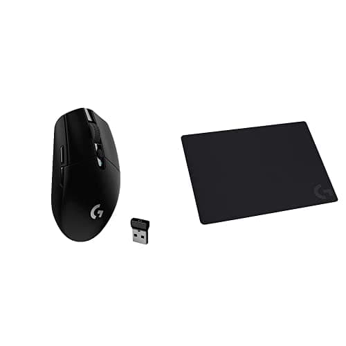Logitech G305 LIGHTSPEED Wireless Gaming Mouse, Hero 12K Sensor, 12,000 DPI, Lightweight, 6 Programmable Buttons, 250h Battery Life + Logitech G240 Cloth Gaming Mouse Pad
