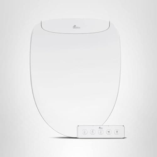 Bio Bidet Discovery DLS Electric Bidet Toilet Seat Elongated, Warm and Cold Water, Warm Air Dryer, Low Profile Heated Seat, Automatic Open and Slow Close Lid, White 10