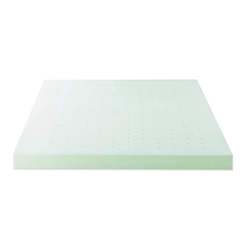Best Price Mattress 4 Inch Ventilated Memory Foam Mattress Topper with Calming Green Tea Infusion, CertiPUR-US Certified, Full 7