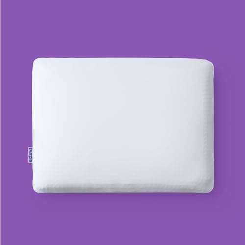 Purple DreamLayer Pillow - Standard Size, Multi-Layered GelFlex Grid & MicroAir Foam for Support & Pressure Relief - Customizable Height with Removable Foam Booster Layers