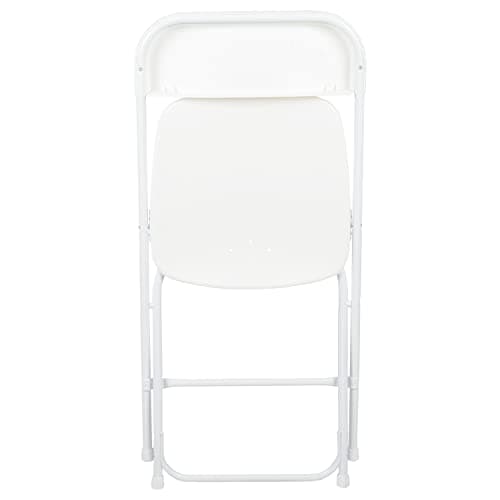 Flash Furniture Hercules Set of 10 Indoor/Outdoor Heavy-Duty Plastic Folding Chairs, Foldable Commercial Stacking Chairs with 650-lb. Static Weight Capacity, White 16