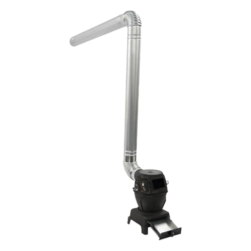 CNCEST Indoor Wood-Burning Heating Stove with Cast Iron Build,Wood Burning Stove with Chimney Pipes,Cast Iron Portable Hot Tent Stove,Smokeless Cooker for Efficient Rural Heating & Camping(TypeD) 7