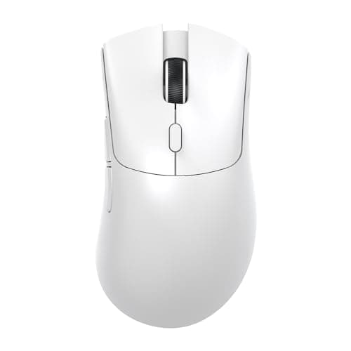 MAMBASNAKE Attack Shark R1 Wireless Gaming Mouse,PAW3311 Optical Sensor 18K DPI,59g Ultralight 2.4Ghz/BT/Wired Computer Mice for Win/Mac - White