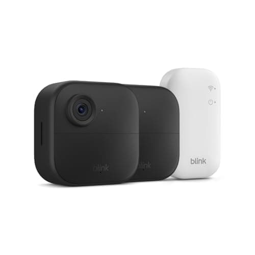 Blink Outdoor 4 – Wireless smart security camera, two-year battery life, 1080p HD day and infrared night live view, two-way talk. Sync Module Core included – 2 camera system