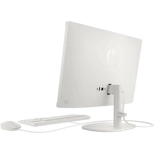 HP 2025 New 22 Inch All-in-One Desktop Computer • 12GB RAM • 256GB PCIe SSD • Intel CPU • Ultra-Quiet Design • Microsoft Office Trial • Wi-Fi 6 • White KB & Mouse • WOWPC Recovery USB • Windows 11 5