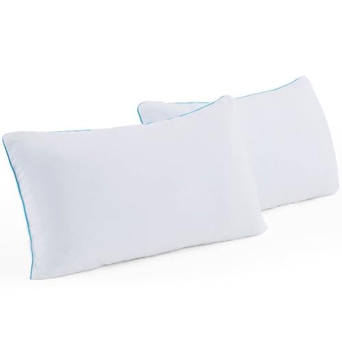Linenspa Two Pack Shredded Gel Memory Foam Pillow, King Size – Cooling Bed Pillow – Soft and Supportive – Side, Stomach, and Back Sleepers – Pack of 2 – CertiPur Certified