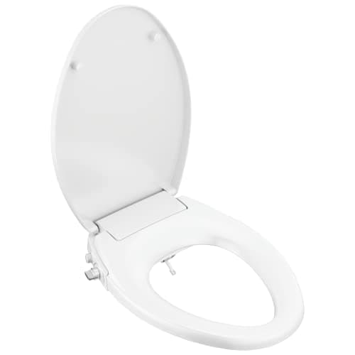 Delta 833004 Elongated Soft Close Bidet Seat with Manual Control Self-Cleaning Wand - White