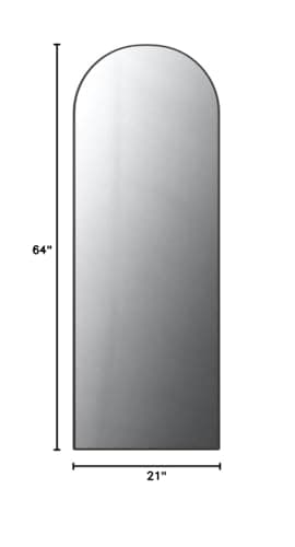 NEUWEABY Full Length Mirror 64"x21" Arch Floor Mirror with Stand Arched Mirror Full Body Mirror Black Standing Hanging or Leaning Against Wall for Bedroom Entry, Bedroom, Living Room 10