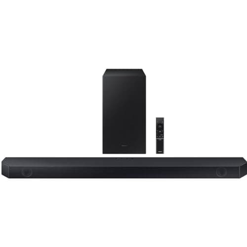 Samsung Soundbar 3.1Ch 340W with Wireless Subwoofer HDMI eARC Dolby Atmos Black HW-Q6CC (Renewed)