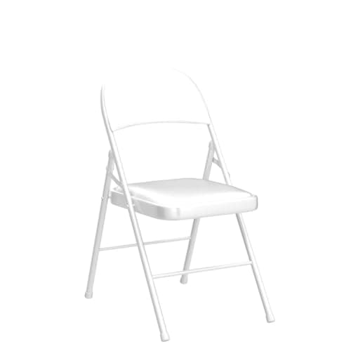 Karl home 6 Pack White Folding Chairs with Padded Seats for Outdoor & Indoor, Portable Stackable Commercial Seat with Steel Frame for Events Office Wedding Party, 330lbs Capacity 5