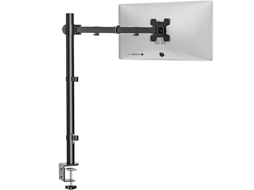 WALI Monitor Arm Mount for Desk, Single Extra Tall Computer Desk Mount, Monitor Bracket Mount Stand Single, up to 32 inch, 22 lbs (M001XL), Black