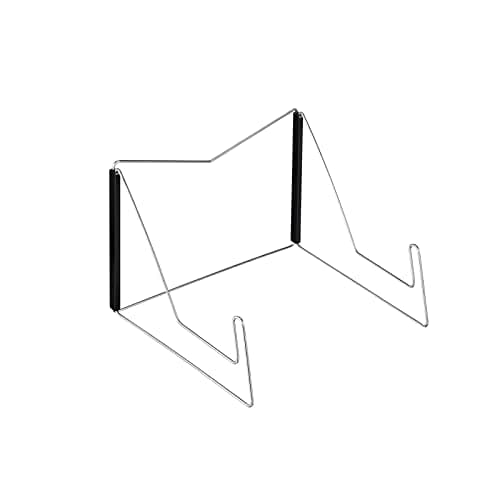 Textbook Stands,1PC Fold-n-Stow Metal Bookstand,Music Book Easel Display Holder,Adjustable Reading Stand,Small Book Rest for Kitchen Counertops,Bookrest for Hardcover Ipad,Cookbook,Recipe (1)