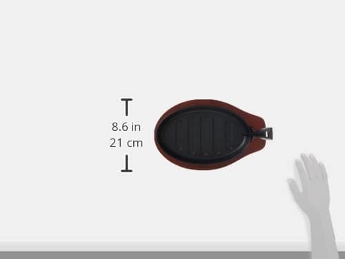 Winco Fajita Platter w/Gripper, 3-pc Set, Cast Iron 9