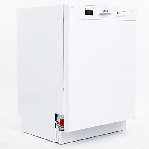 Avanti Dishwasher 24-Inch Built In with 3 Wash Options and Automatic Cycles, Stainless Steel Construction with Electronic Control LED Display, Low Noise Rating, 57 dB, White 4