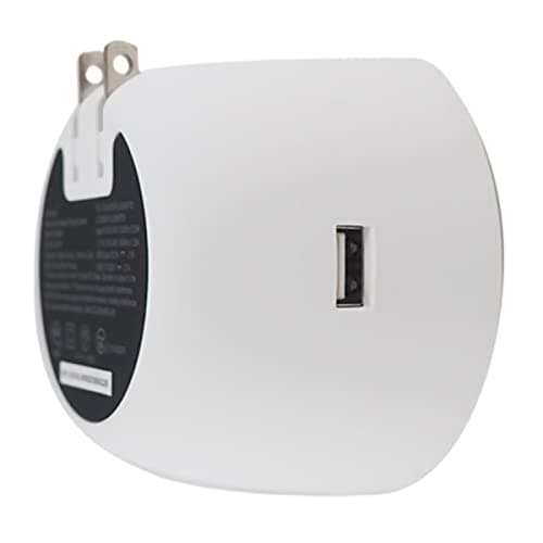 OC Acoustic Newport Plug-in Outlet Speaker with Bluetooth 5.1 and Built-in USB Type-A Charging Port (Light Gray/White) 8