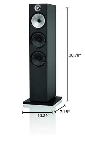 Bowers & Wilkins 603 S2 Anniversary Edition Floorstanding Speaker - Features Decoupled Double Dome Aluminum Tweeter, Continuum Cone FST Midrange, Dual Paper Cone Woofers, Includes Grille, Black 9