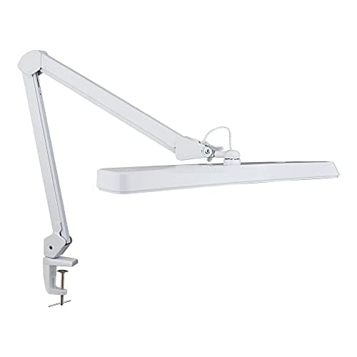 Neatfi (New Model) XL 2,500 Lumens LED Task Lamp with Clamp, 5 Light Modes, 3000-6000K Correlated Color Temperature, 30W, Dimmable, 324 Pcs SMD LED, Desk Light for Home, Office (CCT, White)