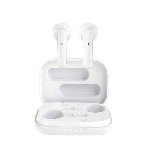 CBTek Wireless Bluetooth Earbuds, Seamless with Any iPhone and Android, Built-in Mic with Charging Case, Deep Bass, 40 Hours Playtime, Hand-Free Calling, Lightweight in-Ear, Perfect Stocking Stuffer