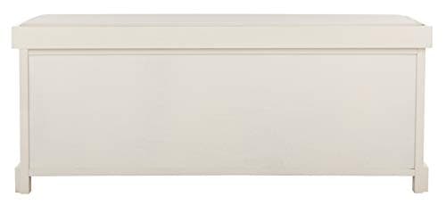 Safavieh American Homes Collection Lonan Grey and White Wicker Storage Bench 5