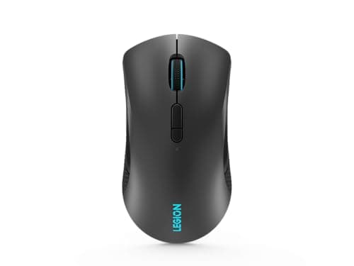 Lenovo Legion M600 RGB Wireless Gaming Mouse – 16,000 DPI, 9 Programmable Buttons, 200-Hour Battery Life, 50-Million Clicks Durability – Ambidextrous Computer Mouse (Black)