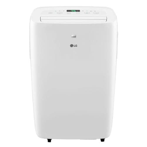 LG 7,000 BTU (DOE) 10,000 BTU (ASHRAE) Portable Air Conditioner, 115V, Cools 300 Sq.Ft. (12' x 25' Room Size), Quiet Operation, LCD Remote Control, and Window Installation Kit, White