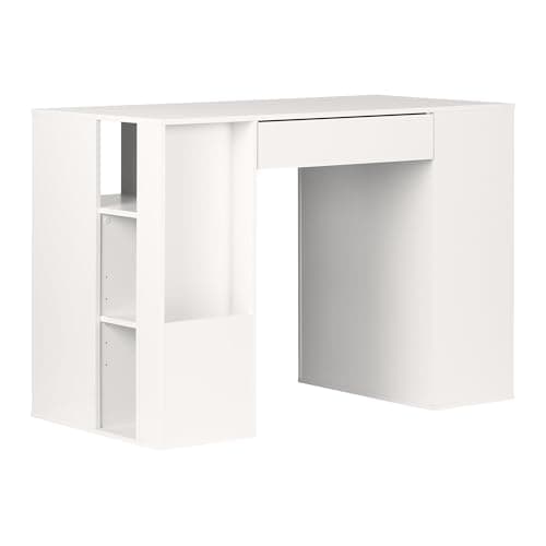 South Shore Crea Counter-Height Craft Table with Scratchproof Surface and Interchangeable Modules - 4 baskets included, Pure White