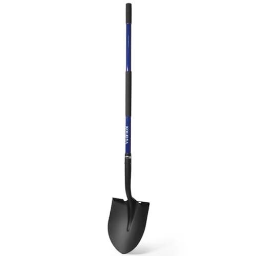 KOLEIYA Shovel,Shovels for Digging Heavy Duty with Fiberglass Handle,Spade Shovel for Gardening Trenching Planting Transferring,57 inches,Blue